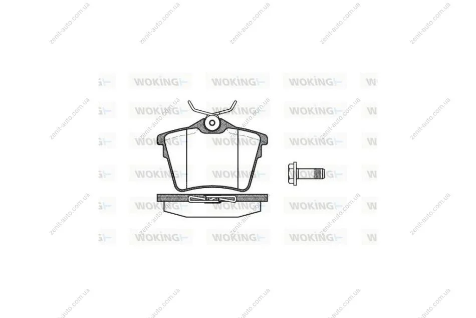 Колодки тормозные диск. задн. (пр-во Remsa) Citroen C5 iii 1.6 08-,Citroen C5 iii 1.8 08- WOKING P10033.00 (фото 1)