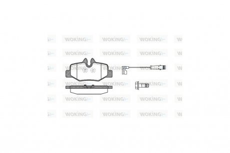 Колодки тормозные дисковые MB Vito 639 / задн Bosch ver. WOKING P10103.02 (фото 1)