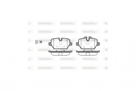 Колодки тормозные дисковые задние Bmw 1 1.6 03-13,Bmw 1 1.6 06-12,Bmw 1 1.6 10- WOKING P10323.00 (фото 1)