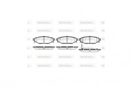 Колодки тормозные дисковые задние Subaru Forester (sh) 2.0 08-,Subaru Forester (sh) 2.5 08- WOKING P10363.01 (фото 1)