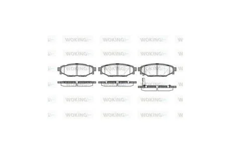 Колодки гальмівні диск. задн. (Remsa) Subaru Forester (sh) 2.0 08-,Subaru Forester (sh) 2.5 08- WOKING P10363.01
