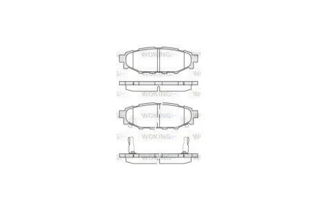 Колодки гальмівні диск. задн. (Remsa) Subaru Forester (sh) 2.0 08-,Subaru Forester (sh) 2.5 08- WOKING P10363.12