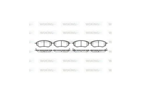 Колодки гальмівні диск. перед. (вир-во Remsa) Subaru Forester 13> / Legasy, Outback 09> / Tribeca 06> WOKING P10373.02