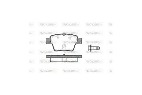 Колодки гальмівні диск. задн. (вир-во Remsa) Peugeot 207 307, Citroen C4 (04-) WOKING P10383.00