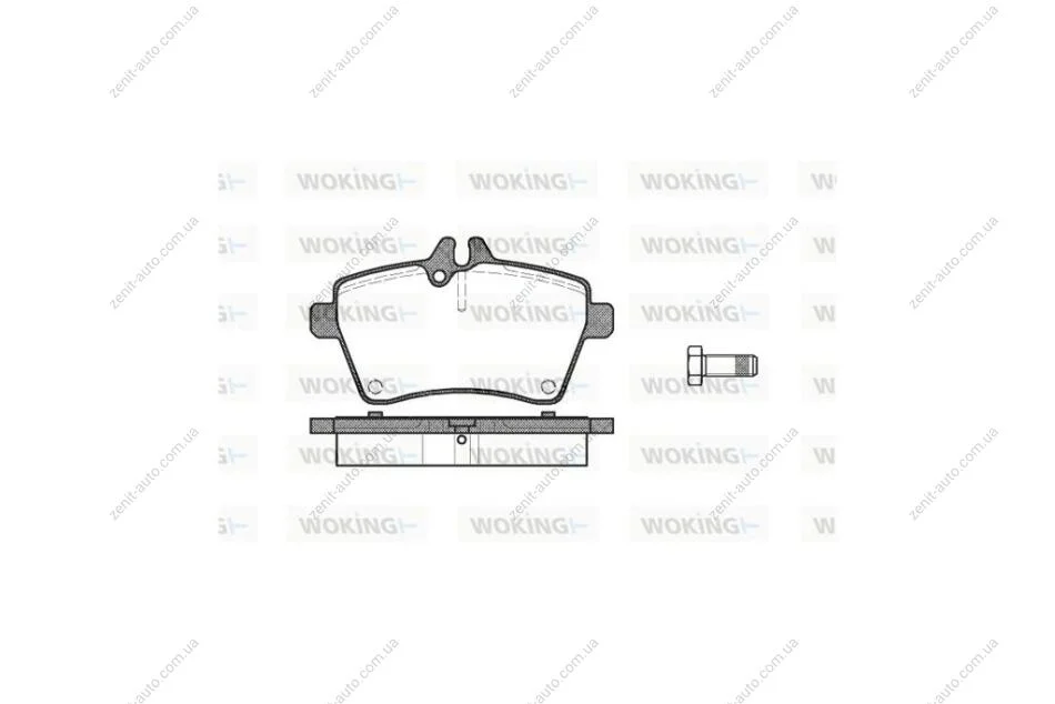 Колодки гальмівні диск. перед. (вир-во Remsa) MB A-class 04>12, B-class 05>11 Bosch ver. WOKING P10443.00 (фото 1)