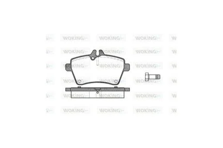 Колодки тормозные диск. перед. (пр-во Remsa) MB A-class 04>12, B-class 05>11 Bosch ver. WOKING P10443.00