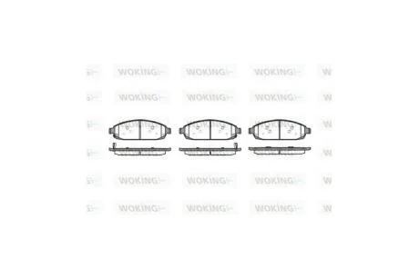 Колодки гальмівні диск. перед. (вир-во Remsa) Jeep Grand Cherokee 05>10 WOKING P10733.02