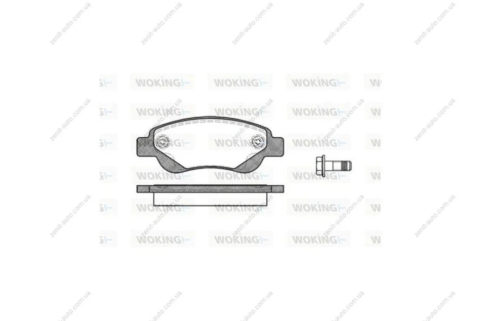 Колодки гальмівні диск. перед. (вир-во Remsa) PSA C1 I II / 107 05>14, 108 14> / Toyota Aygo 05> 14> Bosch ver. WOKING P10773.00 (фото 1)
