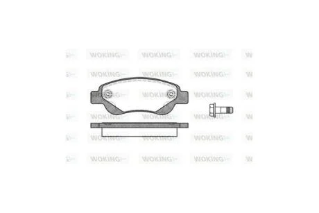 Колодки тормозные диск. перед. (пр-во Remsa) PSA C1 I II / 107 05>14, 108 14> / Toyota Aygo 05> 14> Bosch ver. WOKING P10773.00