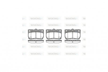 Колодки тормозные дисковые задние Lexus Gs (grs19_, uzs19_, urs19_) 3.0 05-11 WOKING P10813.02 (фото 1)