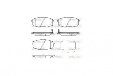Колодки тормозные диск. перед. (Remsa) Hyundai Elantra 1.6 10-,Hyundai I30 1.4 07-11 WOKING P11383.12