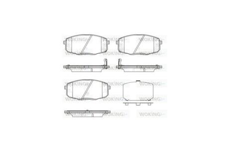 Колодки гальмівні диск. перед. (Remsa) Hyundai Elantra 1.6 10-,Hyundai I30 1.4 07-11 WOKING P11383.12