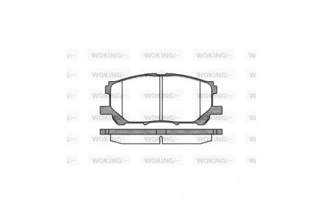 Колодки гальмівні диск. перед. (вир-во Remsa) Lexus RX300-330-350 03>08, 08>15 WOKING P11393.00 (фото 1)