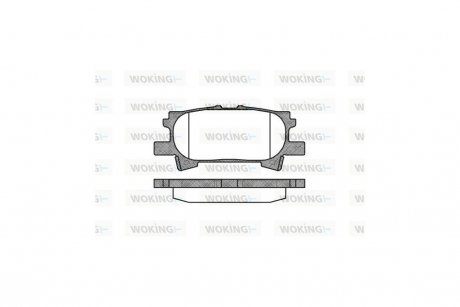 Колодки тормозные дисковые Lexus RX 300-330-350 03>08 / задн Sumitomo ver. WOKING P11403.00 (фото 1)