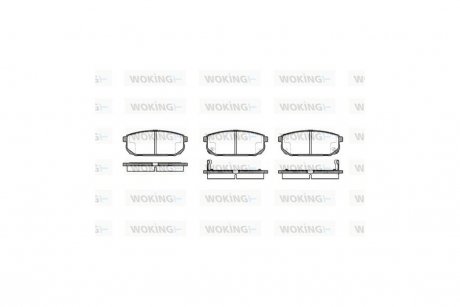 Колодки тормозные дисковые задние Kia Sorento i 2.4 02-,Kia Sorento i 2.5 02- WOKING P11423.02
