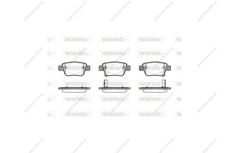 Колодки тормозные диск. задн. (пр-во Remsa) Toyota Avensis 03>08, Previa 05>, Alphard 08>14 WOKING P11473.02 (фото 1)