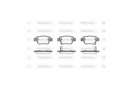 Колодки тормозные диск. задн. (Remsa) Toyota Avensis 03>08, Previa 05>, Alphard 08>14 WOKING P11473.02
