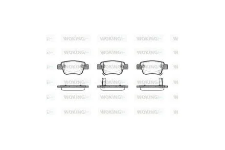 Колодки тормозные диск. задн. (пр-во Remsa) Toyota Avensis 03>08, Previa 05>, Alphard 08>14 WOKING P11473.02