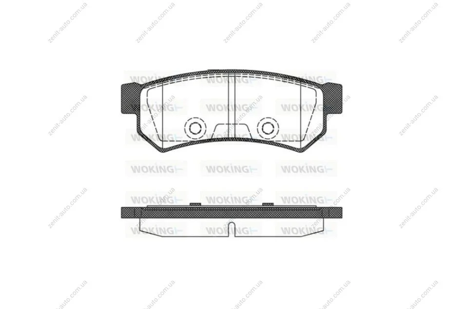 Колодки гальмівні диск. задн. (вир-во Remsa) Chevrolet Lacetti 05> WOKING P11483.10 (фото 1)