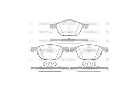 Колодки гальмівні диск. перед. (Remsa) Ford Focus iii Electric 10- WOKING P11823.12