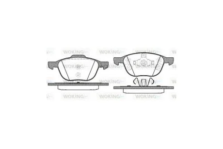 Колодки гальмівні диск. перед. (Remsa) Ford C-max ii 1.0 10-,Ford C-max ii 1.6 10- WOKING P11823.30