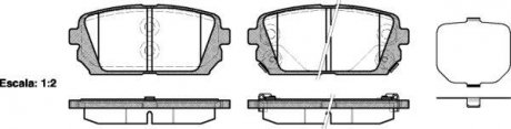 Колодки тормозные диск. задн. (Remsa) Hyundai ix35, Kia Carens III WOKING P12033.02