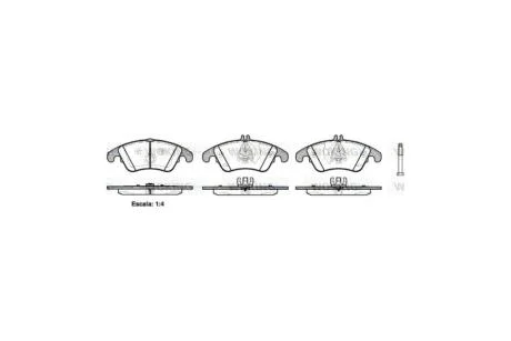 Колодки гальмівні диск. перед. (Remsa) MB C204 E212 Girling ver. WOKING P12043.00