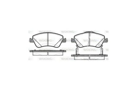 Колодки тормозные диск. перед. (пр-во Remsa) Toyota Auris 06>12 WOKING P12103.02