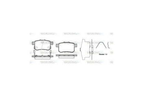 Колодки тормозные диск. задн. (пр-во Remsa) Honda Accord 08>15 WOKING P12323.12