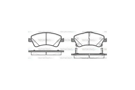 Колодки тормозные диск. перед. (пр-во Remsa) Toyota Corolla Auris 06> 12> / Avensis 08>18 WOKING P12413.02