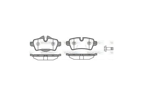 Колодки гальмівні диск. задн. (Remsa) Mini Cooper, One, Clubman 08> WOKING P12443.00
