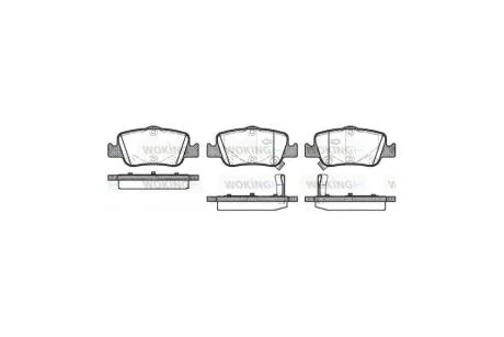 Колодки гальмівні диск. задн. (Remsa) Toyota Corolla Auris 06> 13> / Hyundai i30 15> WOKING P12563.02