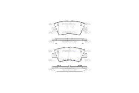 Колодки гальмівні диск. задн. (Remsa) Ssang Yong Korando 10> / Toyota Auris 12> / Hyundai i20 15>, i30 11> 15> Elantra 15> / Sonata 05> / Grandeur 06> (P WOKING P12623.52