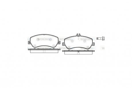 Колодки гальмівні диск. перед. (вир-во Remsa) MB GLK 08>15 WOKING P12773.00