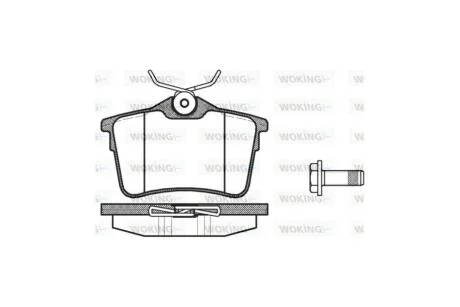 Колодки тормозные диск. задн. (пр-во Remsa) Citroen Berlingo II (08-), Peugeot Partner II (08-), 308 I (07-) WOKING P12823.00