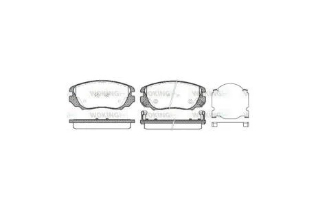 Колодки тормозные диск. перед. (пр-во Remsa) Chevrolet Camaro 3.6 09-15,Chevrolet Malibu 2.0 12- WOKING P12853.02