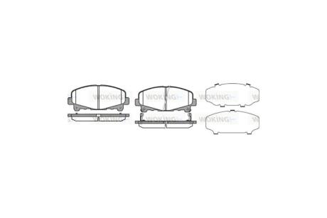 Колодки гальмівні диск. перед. (Remsa) Honda Accord 08> 15> WOKING P12903.02