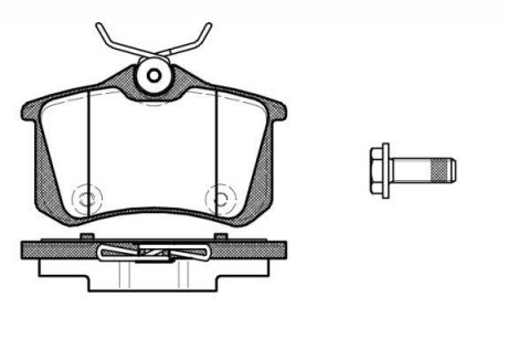Колодки тормозные диск. задн. (Remsa) Citroen C4 (04-) DS4, Peugeot 207 307 308 WOKING P12913.10 (фото 1)