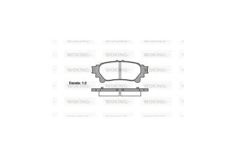 Колодки тормозные дисковые задние Lexus Gs (grl1_, gwl1_) 2.5 11-,Lexus Gs (grl1_ WOKING P12953.00 (фото 1)