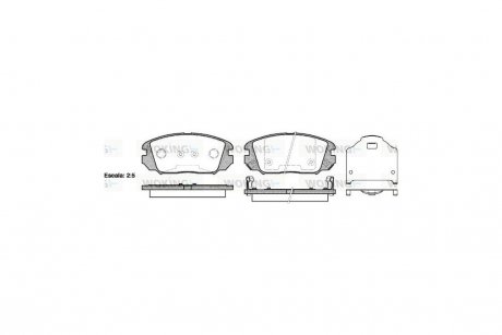 Колодки тормозные дисковые передние Honda Civic viii 1.6 05-,Hyundai Grandeur 2.2 03- WOKING P13043.02