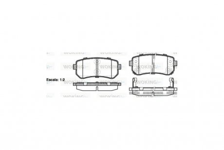 Колодки тормозные дисковые задние Hyundai Accent iii 1.4 05-10,Hyundai Accent iii 1.5 05-10 WOKING P13093.02