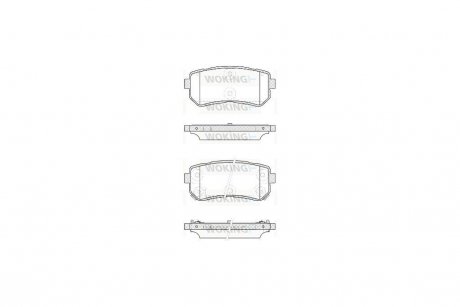 Колодки тормозные диск. задн. (Remsa) Hyundai Ix20 1.4 10-,Hyundai Ix20 1.6 10- WOKING P13093.42 (фото 1)