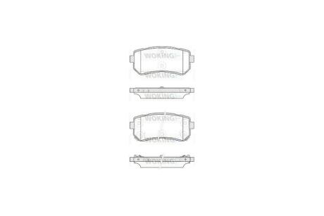 Колодки гальмівні диск. задн. (Remsa) Hyundai Ix20 1.4 10-,Hyundai Ix20 1.6 10- WOKING P13093.42