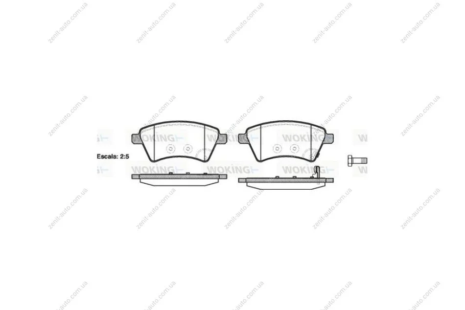 Колодки гальмівні диск. перед. (вир-во Remsa) Suzuki SX-4 (06-) / Fiat Sedici (06-) Bosch ver. WOKING P13153.01 (фото 1)