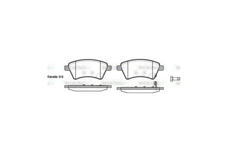 Колодки тормозные диск. перед. (пр-во Remsa) Suzuki SX-4 (06-) / Fiat Sedici (06-) Bosch ver. WOKING P13153.01