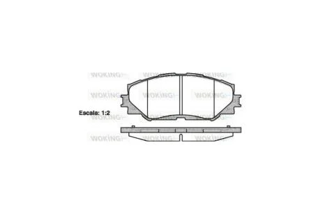 Колодки тормозные диск. перед. (пр-во Remsa) Toyota Corolla Auris 06> 13> / Rav4 05> 12> WOKING P13323.00