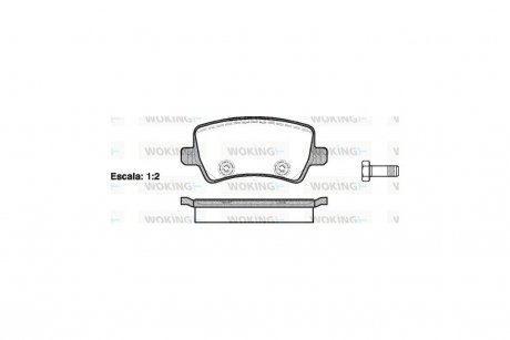 Колодки тормозные дисковые задние Ford Galaxy 1.6 06-15,Ford Galaxy 1.8 06-15 WOKING P13363.00 (фото 1)