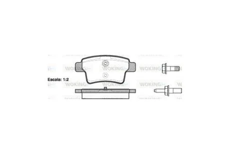 Колодки тормозные диск. задн. (пр-во Remsa) Citroen C4 grand picasso i 1.6 06-,Citroen C4 grand picasso i 1.8 06- WOKING P13413.00