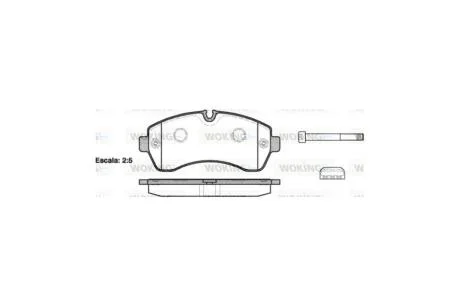 Колодки тормозные диск. перед. (пр-во Remsa) Mercedes-benz Sprinter 46-t 3.0 06-,Mercedes-benz Sprinter 5-t 1.8 06- WOKING P13433.00