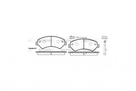 Колодки тормозные дисковые передние Citroen Jumper 2.2 06-,Citroen Jumper 3.0 06- WOKING P13753.01 (фото 1)